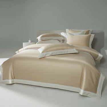Premium Pink Gold Patchwork Egyptian Cotton 1200TC Embroidered Silky Duvet Cover Bedding Set